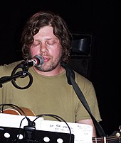 Riggs performing in 2013 Dax Riggs in Pittsburgh 2.jpg