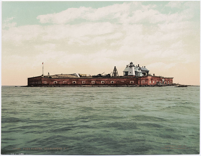 A postcard of rebuilt Fort Sumter, around the year 1900, published by the Detroit Photographic Company.  - History By Mail