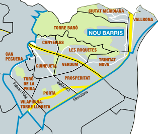 mapa de nou barris barcelona Distrito de Nou Barris   Wikipedia, la enciclopedia libre