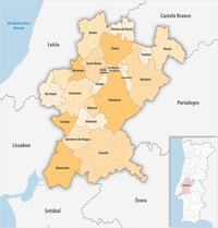 Map of the district Santarém district