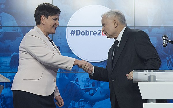 Jarosław Kaczyński and Prime Minister of Poland Beata Szydło