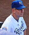 Kansas City Royals first base coach Doug Sisson at Kauffman Stadium