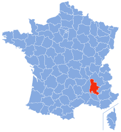 Департамент Дром на карті Франції