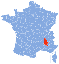 Vendndodhja e Dromës në Francë
