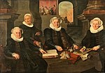 Thumbnail for File:Drie regentessen en de binnenmoeder van het leprozenhuis te Amsterdam Rijksmuseum SK-C-419.jpeg