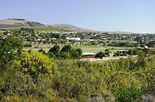 A view of the Hollywoodbets Durbanville Racecourse from the Durbanville Nature Reserve Durbanville Nature Reserve and racecourse Cape Town SA.jpg