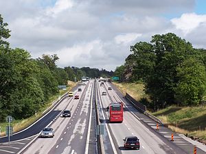 E22 Motorway westbound towards Karlskrona