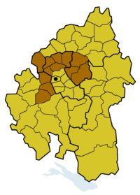 Położenie dawnej prałatury ludwigsburskiej w obrębie ewangelii.  Kościół Regionalny w Wirtembergii