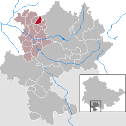 Läget för kommunen Eichenberg i Landkreis Hildburghausen