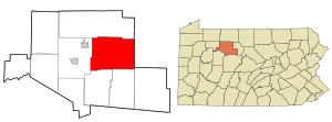 Location in Elk County and the state of پنسلوانیا.