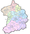 Map of the Districts and Boroughs of Essen