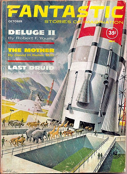 Cover of the October 1961 issue, by Alex Schomburg