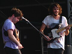 Foals supporting Blur at their comeback show in Hyde Park, London, on 2 July 2009 Foals Hyde Park.jpg