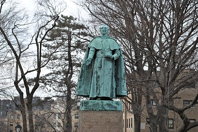 Statue of Bishop Hughes at Fordham University