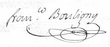 signatur av Francisco Bouligny