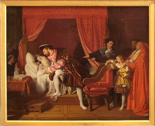 Francois I recoit les derniers soupirs de Leonard de Vinci by Ingres