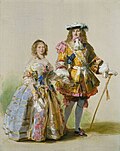 Thumbnail for File:Franz Xaver Winterhalter (1805-73) - Study of Queen Victoria and Prince Albert in costumes of the time of Charles II - RCIN 400822 - Royal Collection.jpg