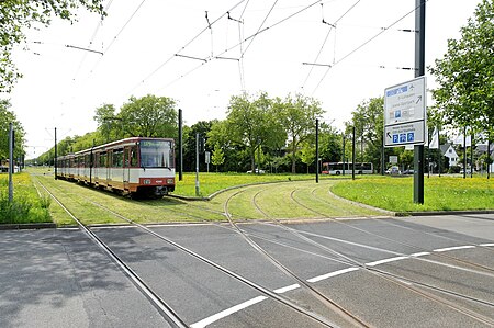 Freiligrathplatz in Duesseldorf Stockum, von Norden