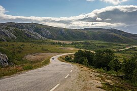 Fylkesväg 98 vid Tårnvika i Lebesby kommun.