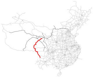 <span class="mw-page-title-main">G0613 Xining–Lijiang Expressway</span> Road in China