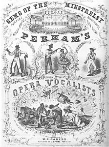 Questa è una locandina per la Perham's Opera Vocalists, 1856.