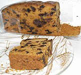 Genoa cake with sultana raisins