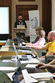 Golygathon Wikimedia UK Editathon National Library of Wales at Aberystwyth 14.JPG