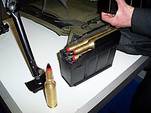 14.5x114mm ammunition in the Istiglal's 5-round detachable box magazine Gun of istiglal.jpg