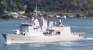 HMNZS <i>Te Mana</i> (F111) Anzac-class frigate of Royal New Zealand Navy