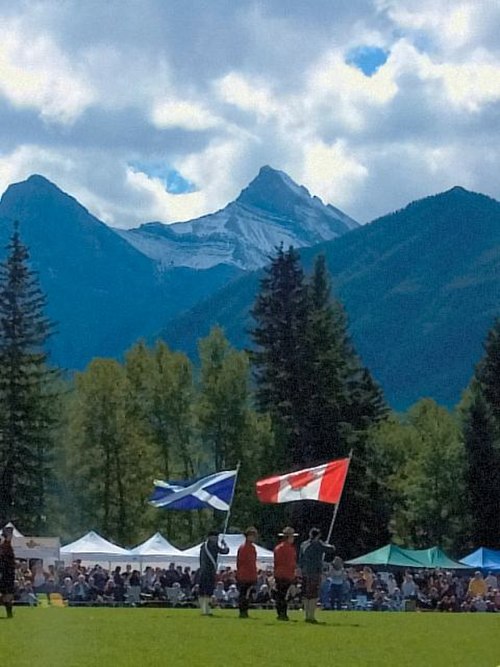 Opening ceremonies of 2004 Canmore Highland games