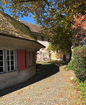 Look into the courtyard;  left at the entrance: today's workshop of a blacksmith