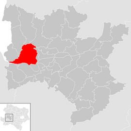 Poloha obce Hofamt Priel v okrese Melk (klikacia mapa)