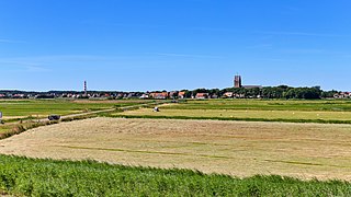 Hollum Village in Friesland, Netherlands