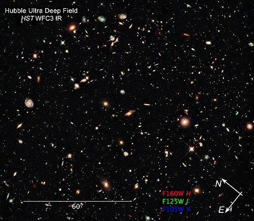 The image, taken in August 2009, shows the oldest galaxies ever seen.