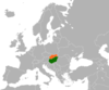 Location map for Hungary and Slovakia.