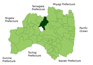 Położenie Inawashiro w prefekturze Fukushima
