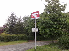 The station approach at Ince & Elton Station