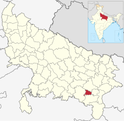 Location of Bhadohi district