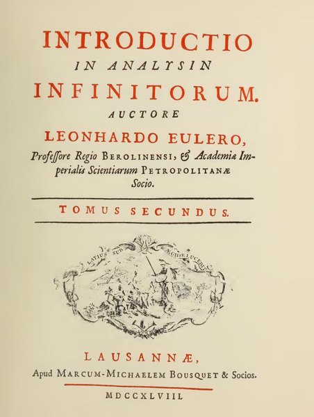 File:Introductio in analysin infinitorum. T. 2 - Leonhard Euler, 1748 (title page).pdf