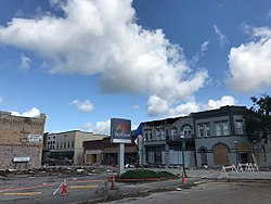 Damage to historical buildings in downtown Arcadia Irmadowntownarcadia.jpg