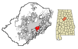 Location in Jefferson County in the state of Alabama