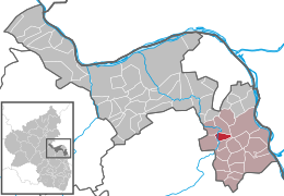 Köngernheim - Carte