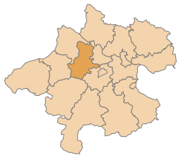 Distriktets läge i Oberösterreich