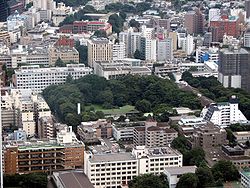 Keio University from Tokyo Tower.jpg