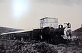 Steam locomotive at Km. 117 station