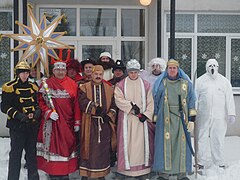 Estrella de Moravia presente en los cantores de villancicos navideños en 2010.