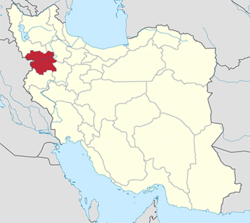 موقعیت استان کردستان