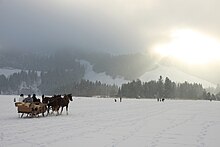 Der gefrorene Schwarzsee im Winter