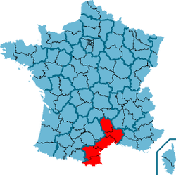 Lizzing fan Languedok-Roussillon yn Frankryk