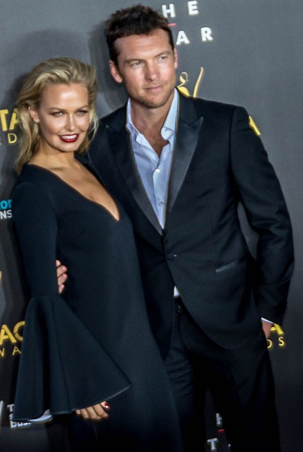 Worthington and wife Lara at the 2014 AACTA Awards.
